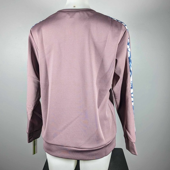 NWT Nicole Miller Active | Purple Stripe Crewneck Sweatshirt - M - Picture 5 of 6